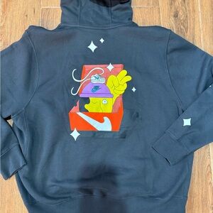 NWOT - Nike Men's Black Graphic Hoodie -xl